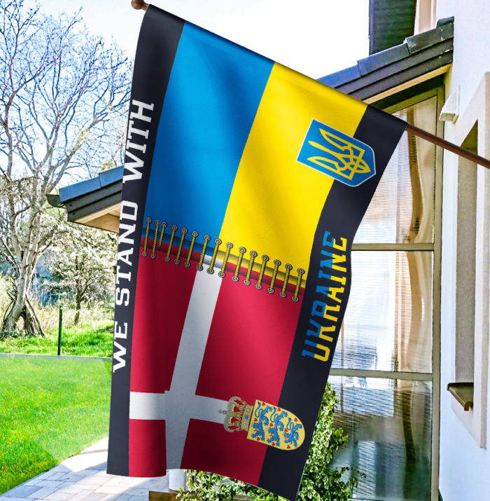 Прапор України - Данії Stand With Ukraine CUA-92 - Зображення 2