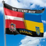 Прапор України - Латвії Stand With Ukraine CUA-52