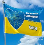 Прапор України - Львів Stand With Ukraine CUA-10