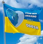Прапор України - Одеса Stand With Ukraine CUA-12